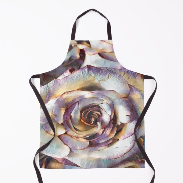 Item preview, Impressionist Vintage Lavender and Muted Gold Rose Macro Digital Painting designed and sold by BalkanBloom.