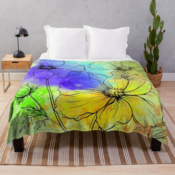 Item preview,  Colorful Abstract Wildflowers Art designed and sold by BarakahCrafts.