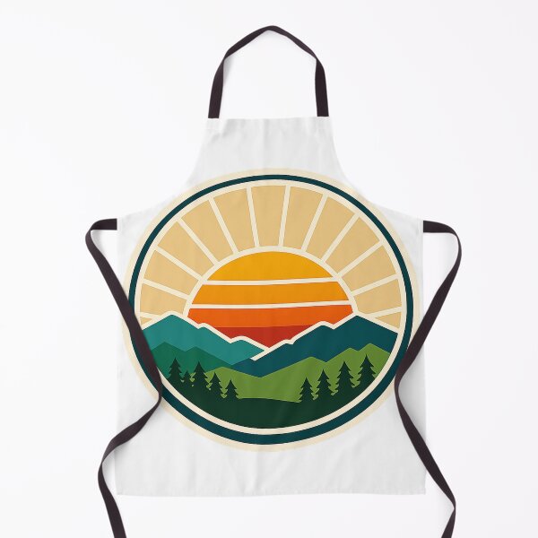 Item preview, Retro Mountain Sunset Pine Trees Hiking Nature designed and sold by eignvalue.