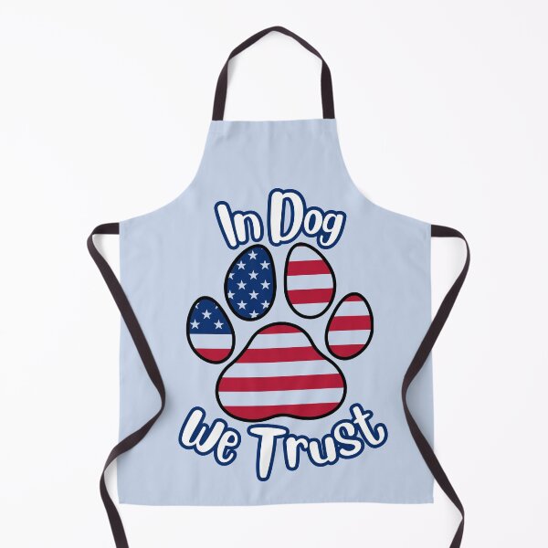 Item preview, In DOG we trust flag paw print (white/blue) designed and sold by Doodles Down South.