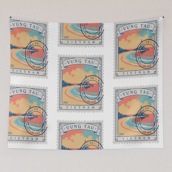 Item preview, Vung Tau Vietnam Coastal Postage Stamp Travel Sticker designed and sold by stickercuffs.