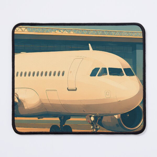 Item preview, Commercial Airplane Airport Illustration designed and sold by EMairplanes.