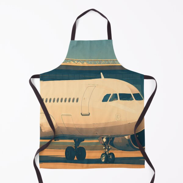 Item preview, Commercial Airplane Airport Illustration designed and sold by EMairplanes.