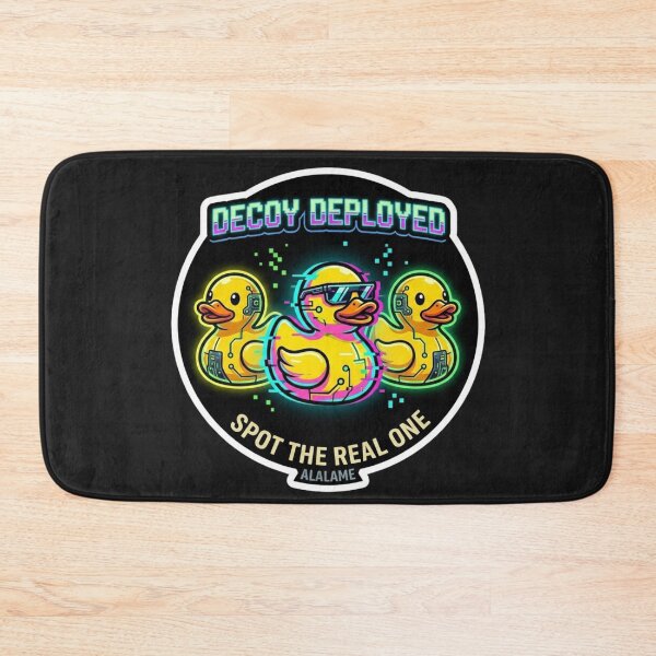 Item preview, Prop Hunt Decoy Deployed - Funny Cyberpunk Rubber Duck Sticker designed and sold by alalame.