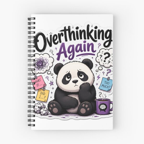 Item preview, Overthinking Again Cute Panda Sticker designed and sold by PixoNest.