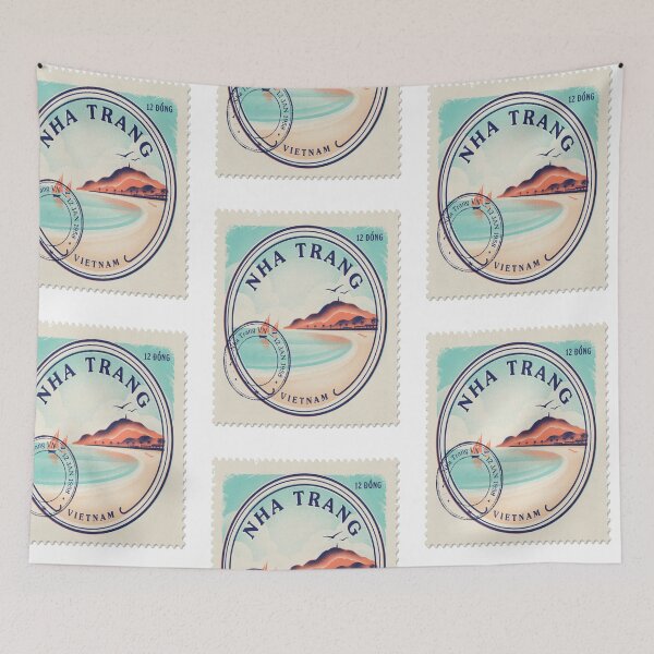 Item preview, Nha Trang Vietnam Coastal Postage Stamp Travel Sticker designed and sold by stickercuffs.