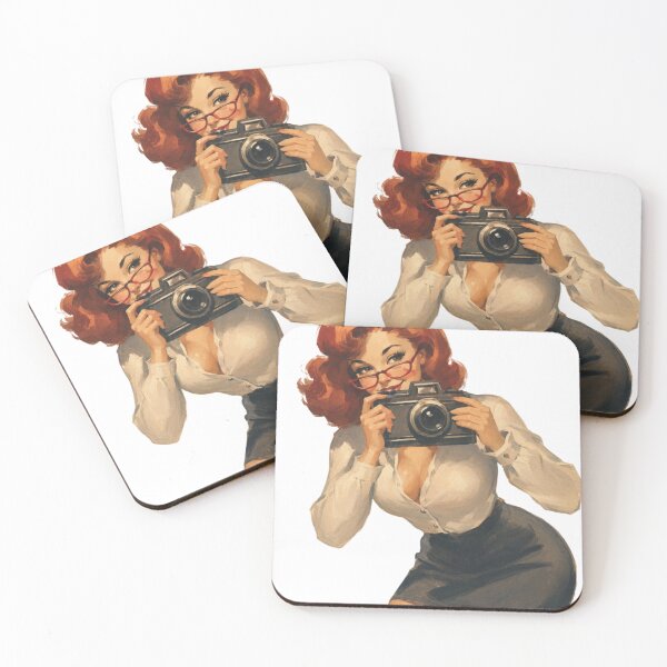 Item preview, Retro Pinup Photographer – Vintage Glamour Girl Original Art designed and sold by Cosplayvintage.
