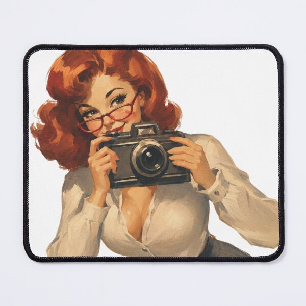 Item preview, Retro Pinup Photographer – Vintage Glamour Girl Original Art designed and sold by Cosplayvintage.