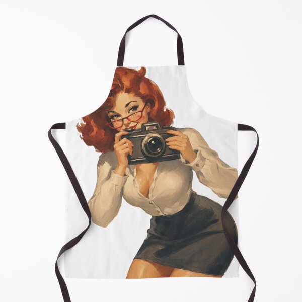 Item preview, Retro Pinup Photographer – Vintage Glamour Girl Original Art designed and sold by Cosplayvintage.