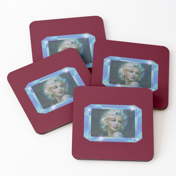 Item preview, Glamorous Marilyn (Aqua on Burgundy) designed and sold by PawsitiveMum3.