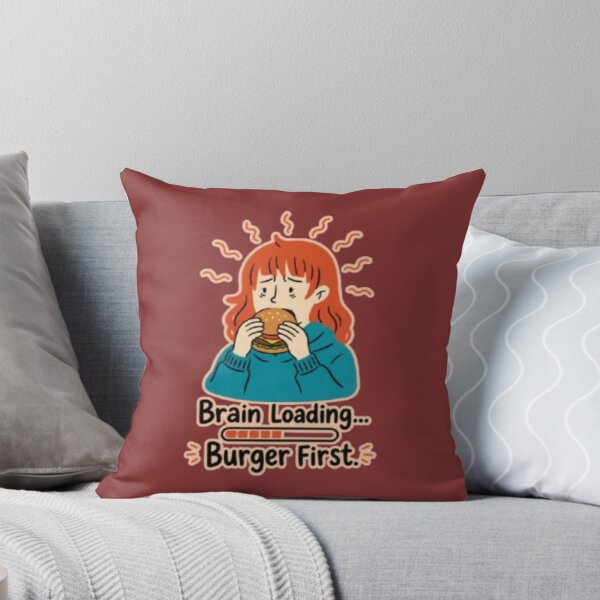 Item preview, Brain Loading Burger First Funny Comfort Food Pop Art designed and sold by Miheerala.