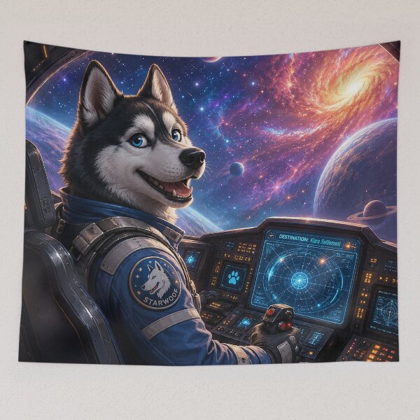 Item preview, Husky Space-Pilot Guided By The Galaxies designed and sold by nikkolaus.