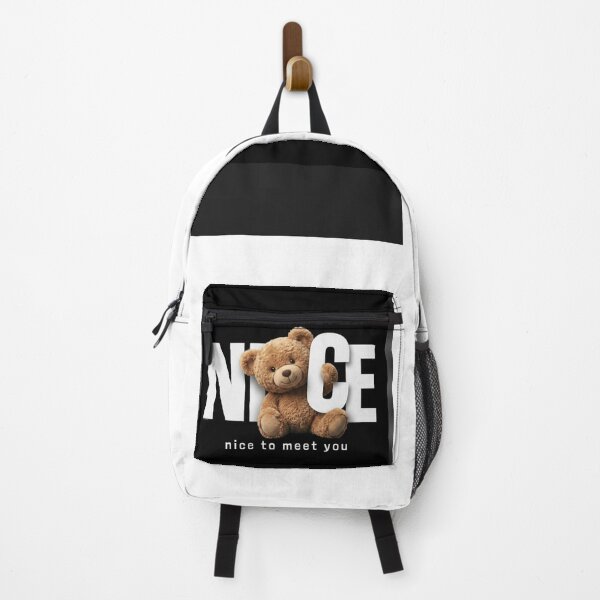Item preview, Cute Teddy Bear Nice To Meet You Typography Design designed and sold by Hey! your search is end here.