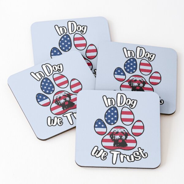 Item preview, In DOG we trust paw print/dog illustration designed and sold by Doodles Down South.