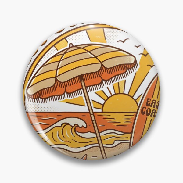 Item preview, East Coast Summer Beach Surfing Retro Design designed and sold by JMDesignHub.