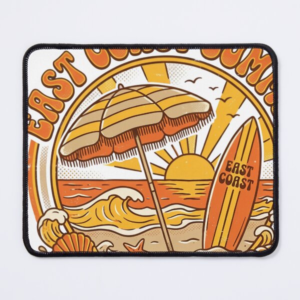 Item preview, East Coast Summer Beach Surfing Retro Design designed and sold by JMDesignHub.