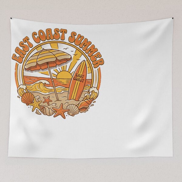 Item preview, East Coast Summer Beach Surfing Retro Design designed and sold by JMDesignHub.