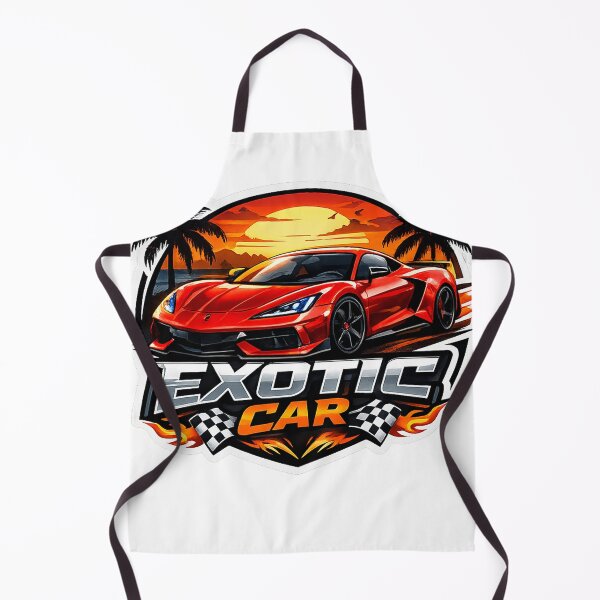Item preview, Retro Sunset Red Exotic Sports Car Sticker designed and sold by AuraAuto.