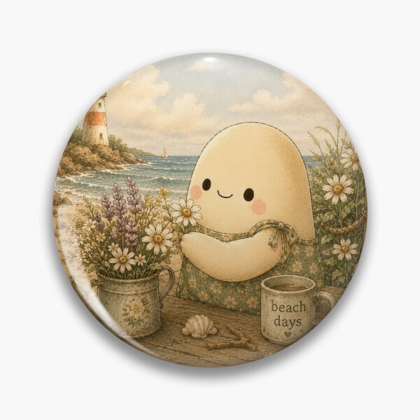 Item preview, Olvi’s Coastal Bloom | Cozy Seaside Cottagecore Illustration designed and sold by BarelySorted.