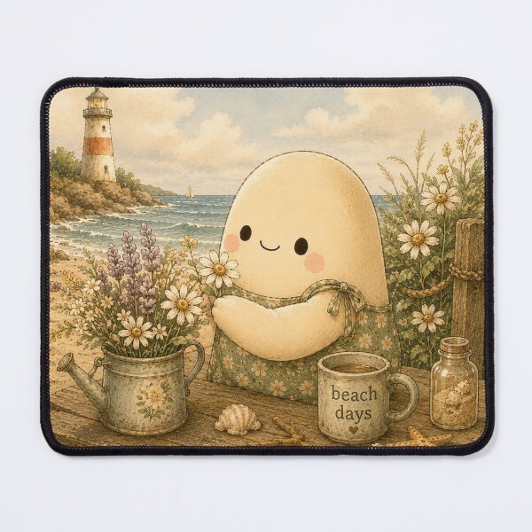 Item preview, Olvi’s Coastal Bloom | Cozy Seaside Cottagecore Illustration designed and sold by BarelySorted.