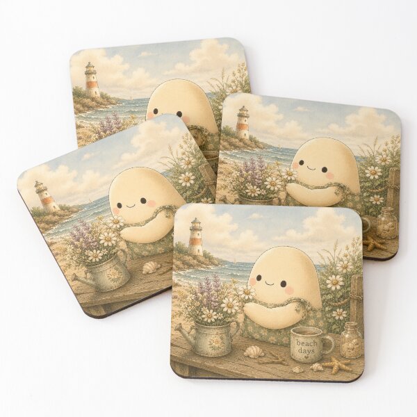 Item preview, Olvi’s Coastal Bloom | Cozy Seaside Cottagecore Illustration designed and sold by BarelySorted.