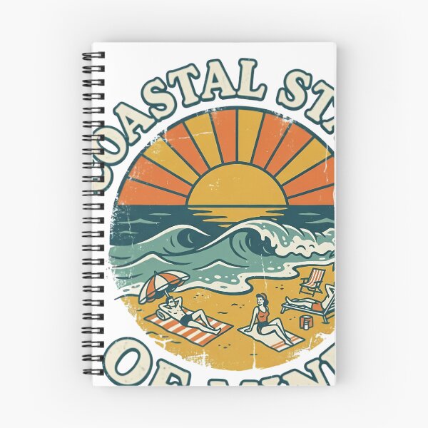 Item preview, Coastal State of Mind Vintage Beach Sunset Waves designed and sold by JMDesignHub.