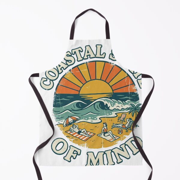 Item preview, Coastal State of Mind Vintage Beach Sunset Waves designed and sold by JMDesignHub.