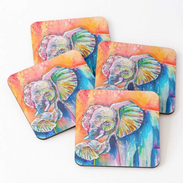 Item preview, Mom and Baby Elephant  designed and sold by StudioKaufmann.