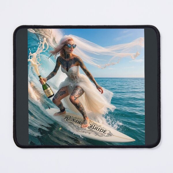 Item preview,  Gothic Bachelorette Party Surfing Bride designed and sold by Voodoo Store Paranormal Collections.