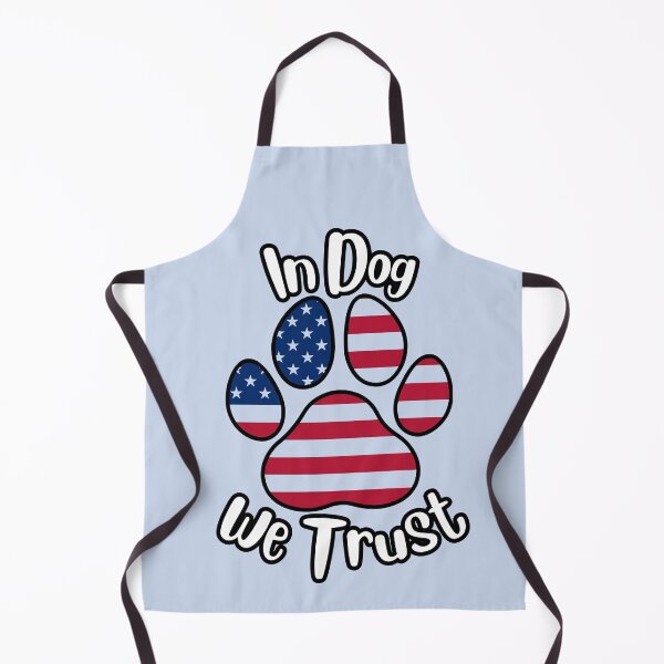 Item preview, In DOG we trust flag paw print (white/black) designed and sold by Doodles Down South.