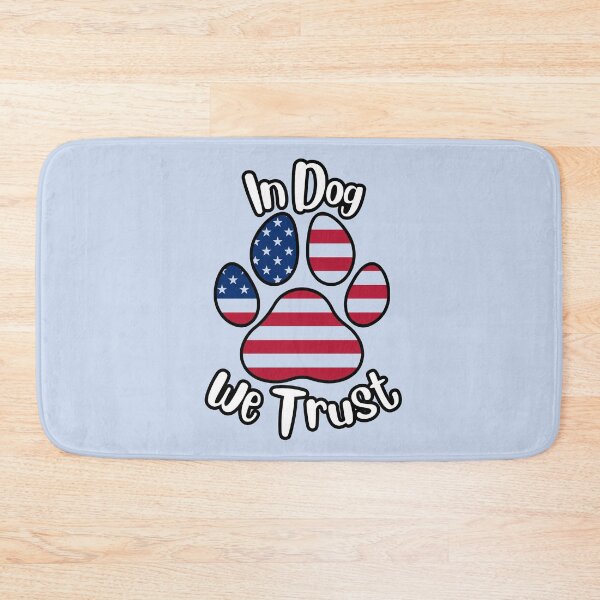 Item preview, In DOG we trust flag paw print (white/black) designed and sold by Doodles Down South.