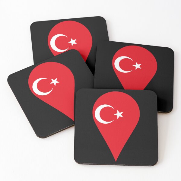 Item preview, Turkey Flag Location Pin Map Marker | Turkish Destination GPS Icon designed and sold by NTGUILTY.