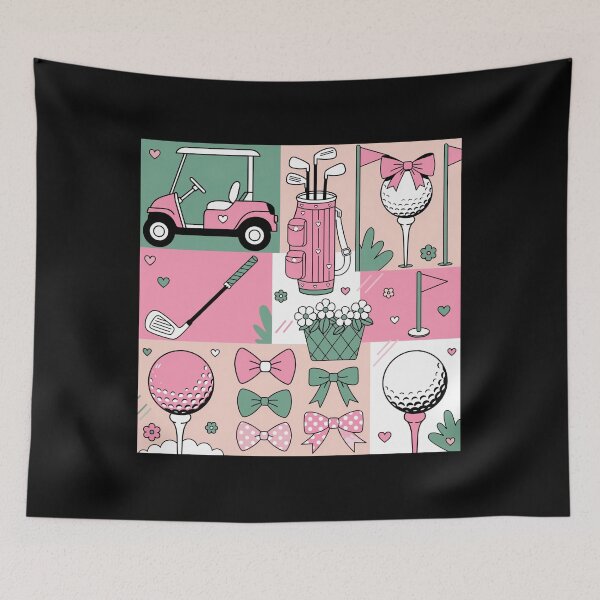 Item preview, Cute Pink Golf Girly Aesthetic Collage Art designed and sold by DariaOltes.