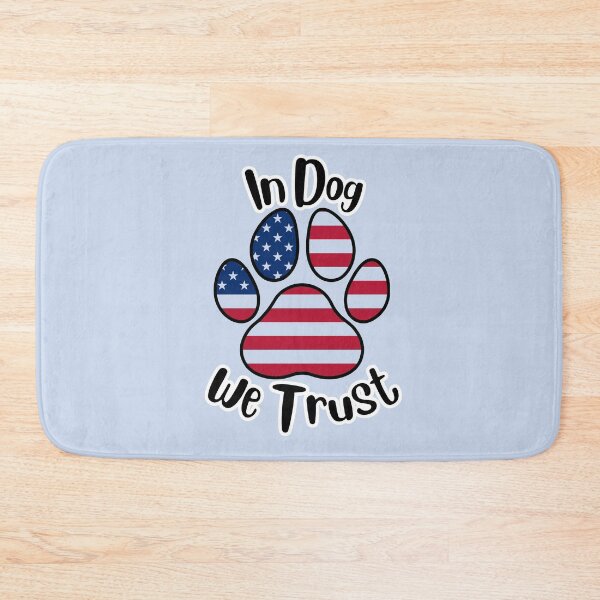 Item preview, In DOG we trust flag paw print (black) designed and sold by Doodles Down South.