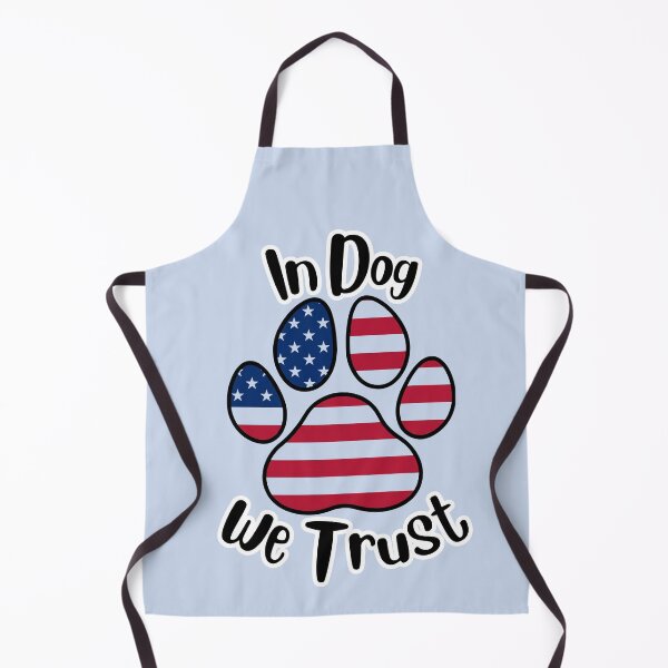 Item preview, In DOG we trust flag paw print (black) designed and sold by Doodles Down South.