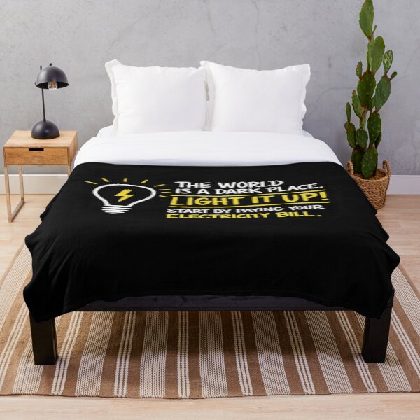Item preview, The World Is a Dark Place - Light It Up Funny Electrician Quote designed and sold by PixelStorage.