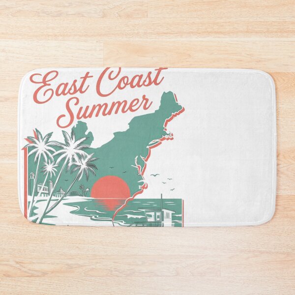 Item preview, East Coast Summer Beach Vacation Retro Map designed and sold by JMDesignHub.