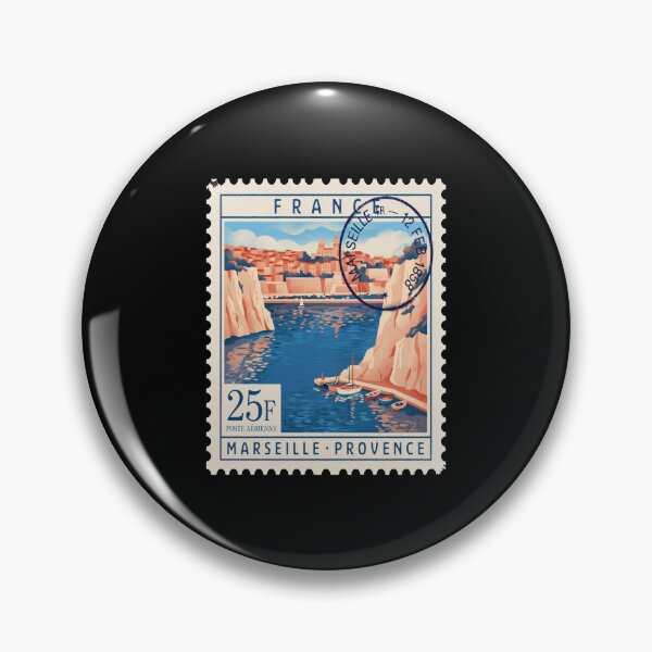 Item preview, Marseille France Coastal Postage Stamp Travel Sticker designed and sold by stickercuffs.
