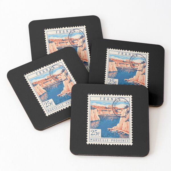 Item preview, Marseille France Coastal Postage Stamp Travel Sticker designed and sold by stickercuffs.