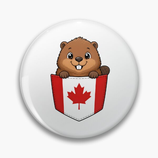 Item preview, Cute Canadian Beaver Pocket Pal designed and sold by puredevn.