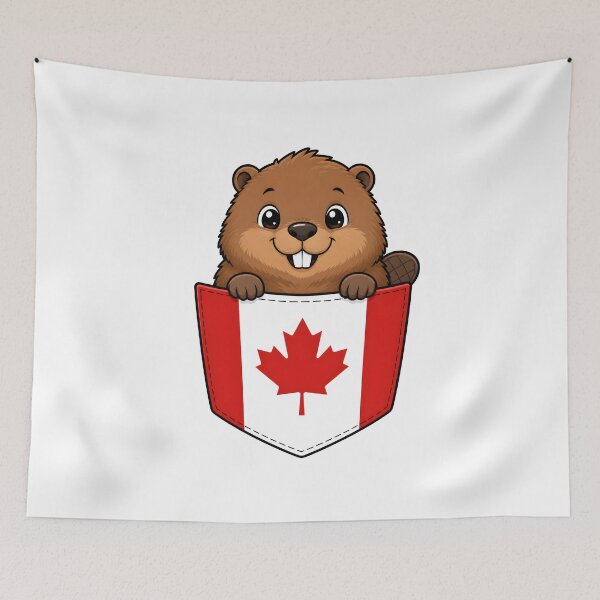 Item preview, Cute Canadian Beaver Pocket Pal designed and sold by puredevn.