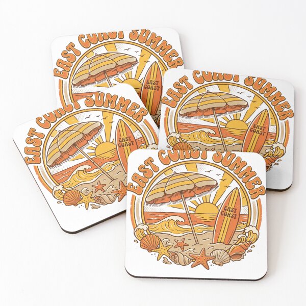 Item preview, East Coast Summer Beach Surfing Retro Design designed and sold by JMDesignHub.