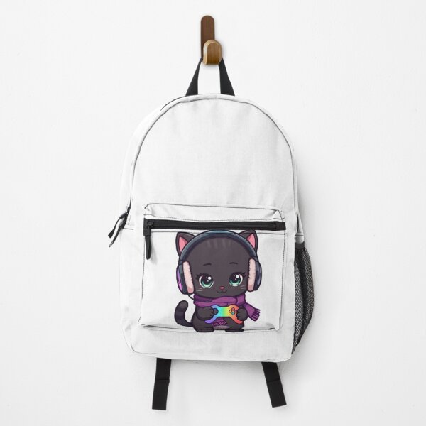 Item preview, Cute Winter Gamer Cat with RGB Headphones Kawaii Sticker designed and sold by Stylestickers55.