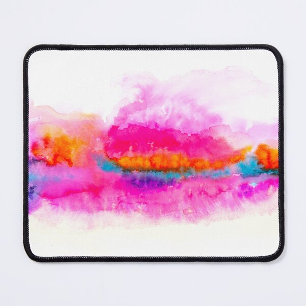 Item preview, Pink & Orange Watercolor Bloom – Vibrant Abstract Sunset Wash Art designed and sold by BuckaBaby.