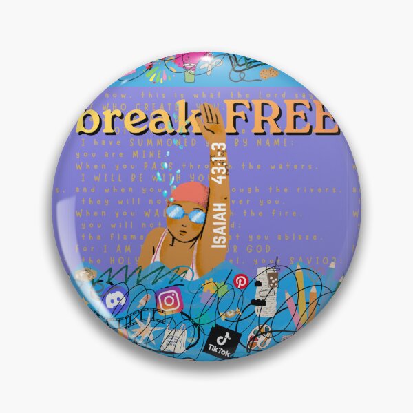 Item preview, Break Free Scripture graphic design art designed and sold by Boy and Belugee.