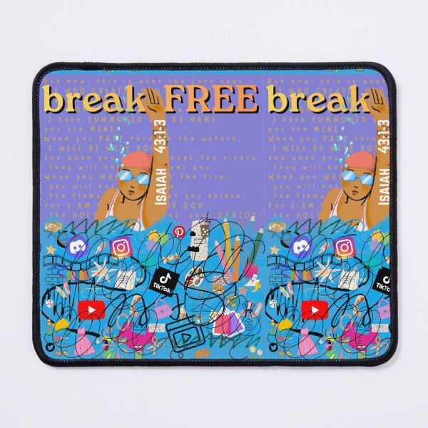 Item preview, Break Free Scripture graphic design art designed and sold by Boy and Belugee.