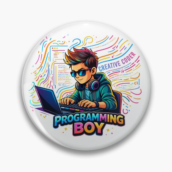 Item preview, Programming Boy Creative Coder Illustration designed and sold by Toucan Designs.