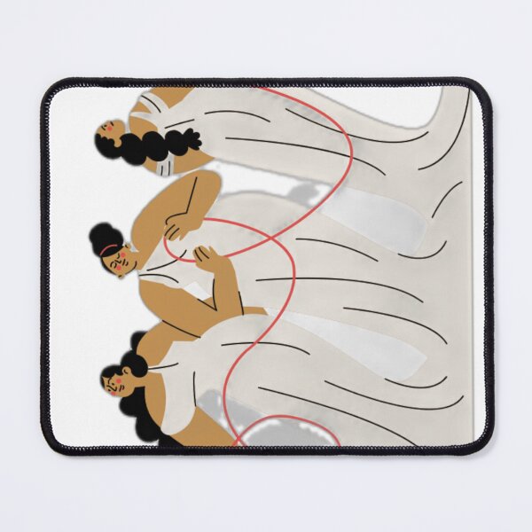 Item preview, Abstract Figures with Flowing Red Threads designed and sold by DailyDoodlesBySumbul.