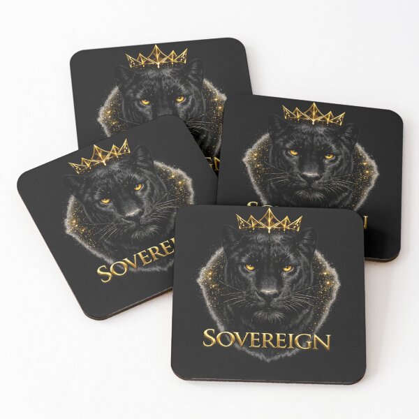 Item preview, SOVEREIGN Black Panther Luxury Gold Crown Art | Premium Elite Streetwear Design designed and sold by Emoji Emblems.