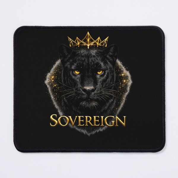 Item preview, SOVEREIGN Black Panther Luxury Gold Crown Art | Premium Elite Streetwear Design designed and sold by Emoji Emblems.